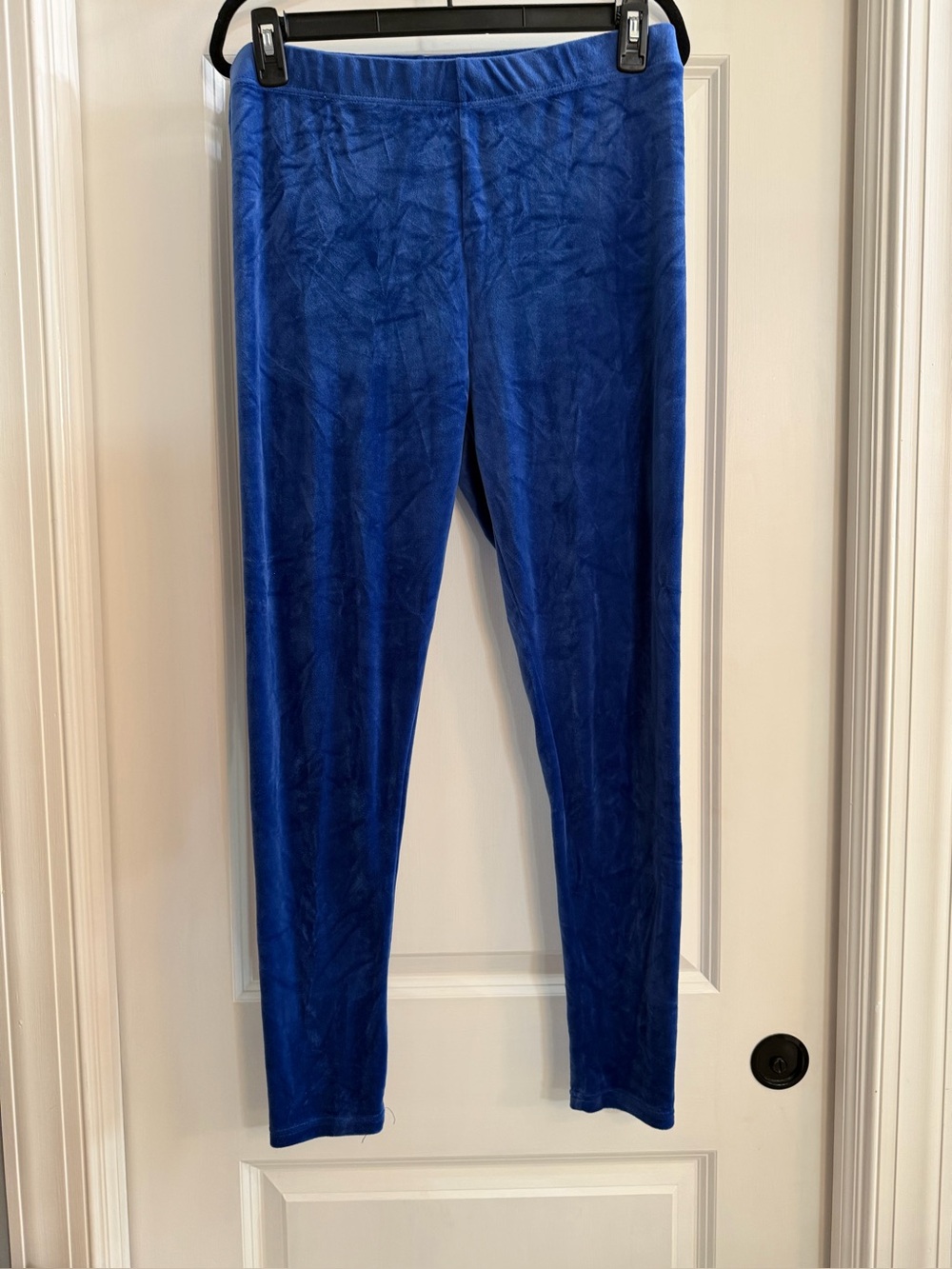 Royal Blue Velvet Leggings xl